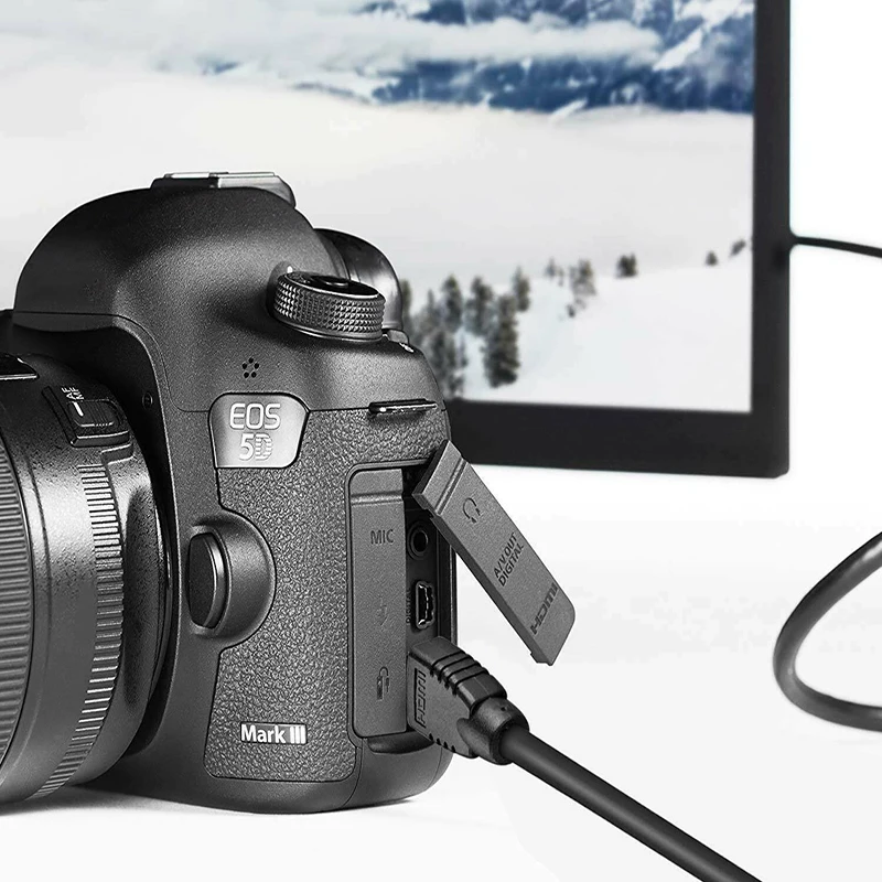 10 Buah Kabel Video Mini HDMI Ke HDMI (C Ke A) untuk IPhone HDTV Kamera Data Dua Arah 4K Jaket PVC 1.5M/3M Kabel HDMI untuk Rumah