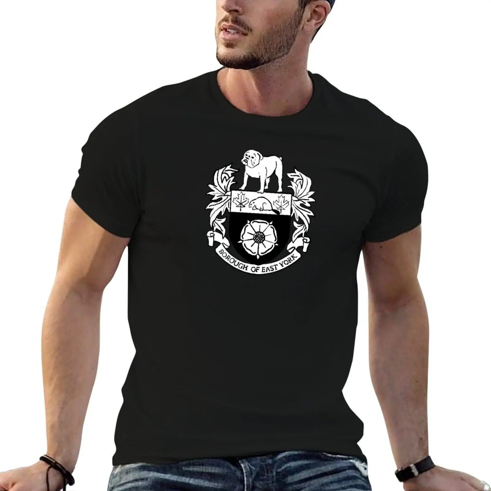Borough of East York Coat of Arms T-Shirt Big and Tall Casual T-Shirt
