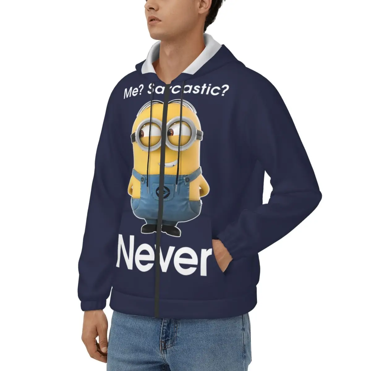 Men's Minions Me Sarcastic Never Hoodie Despicable Me Minions Clothes Casual Hoodies Gift Idea Clothing