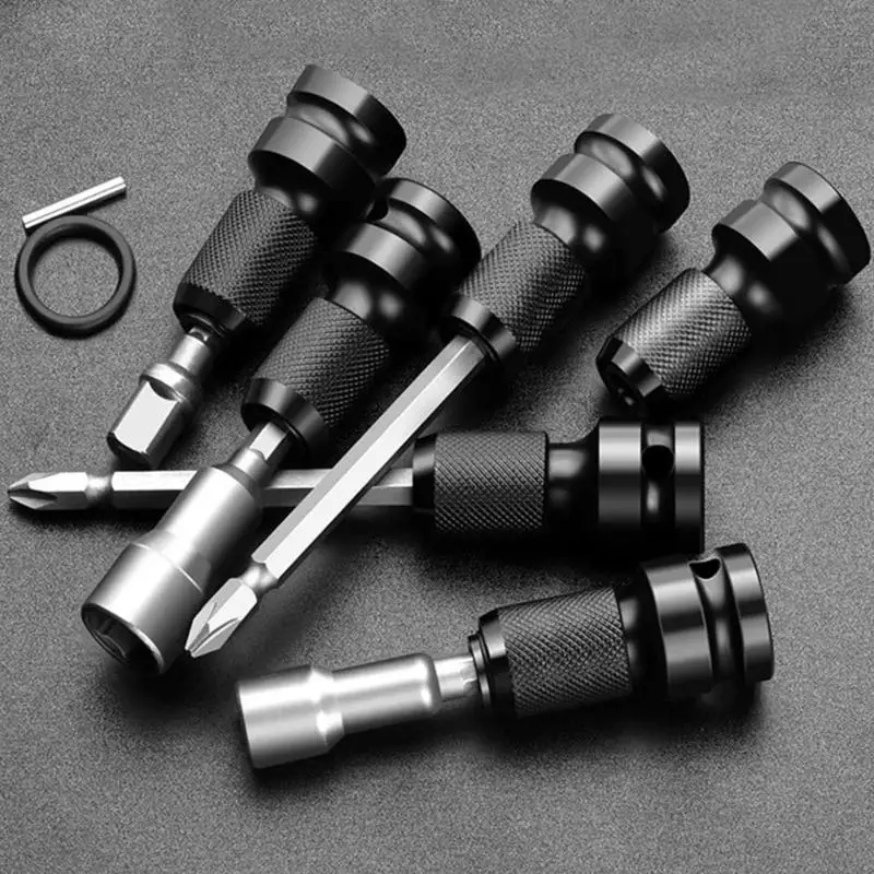 WXTC 5PCS Modifications rapides 1/4 "Le support bits hexagonaux convertit clés à cliquet carré aux accessoires