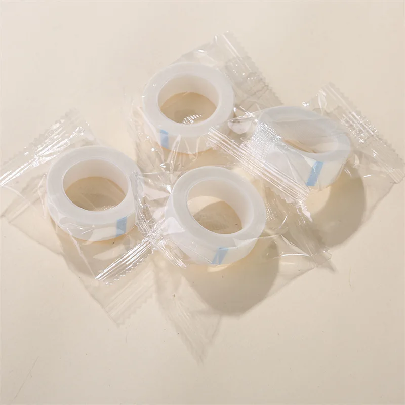 3 Rolls Lashes Extension Tape Lint Free Non-woven Under Eyelash Pads 9M White Paper Patches Breathable Eyelid Sticker Tool