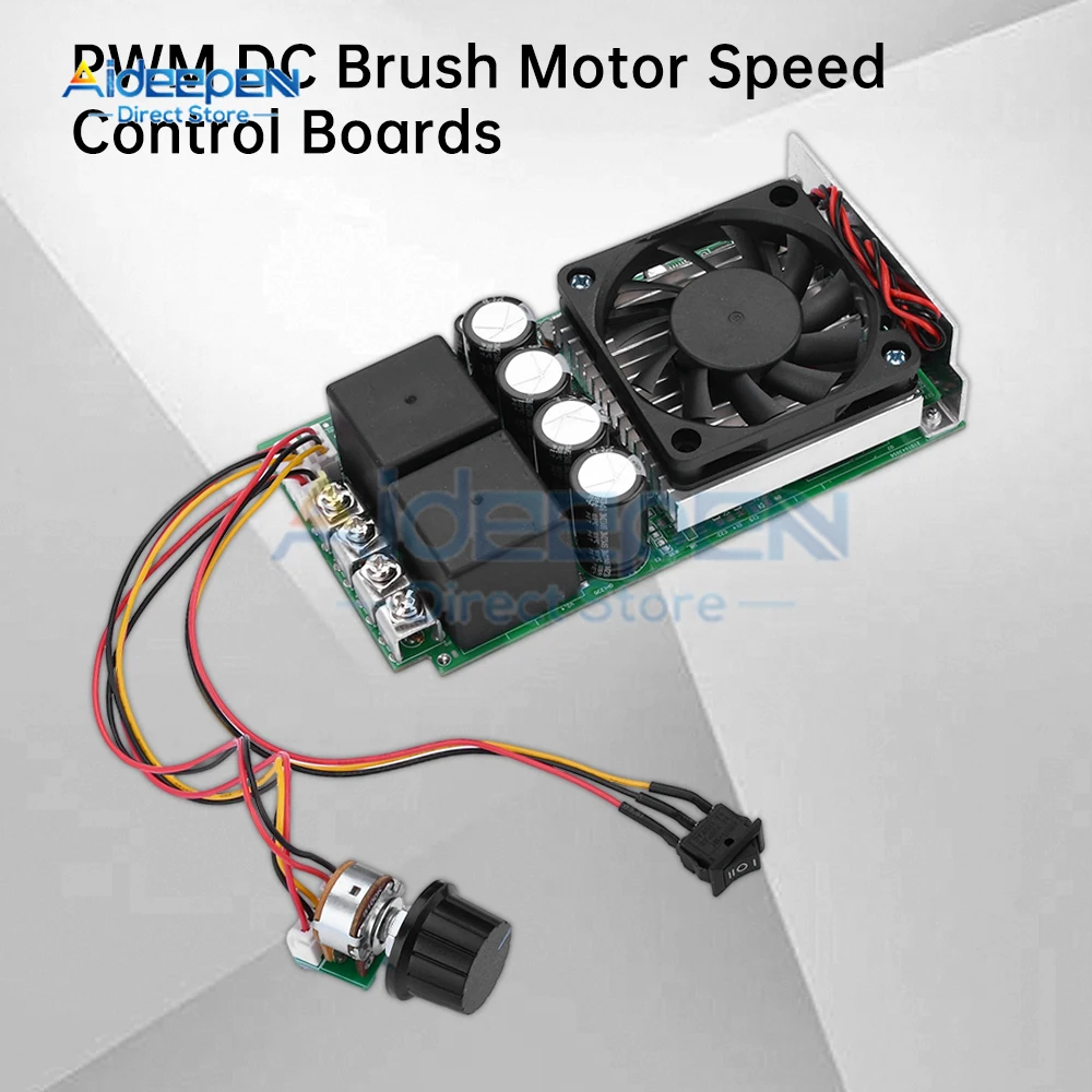 DC Motor Speed Controller 12V PWM Voltage Regulator 12V 24V 48V Dimming Dimmers Motor Speed Controller Input 100A 3000W Governor