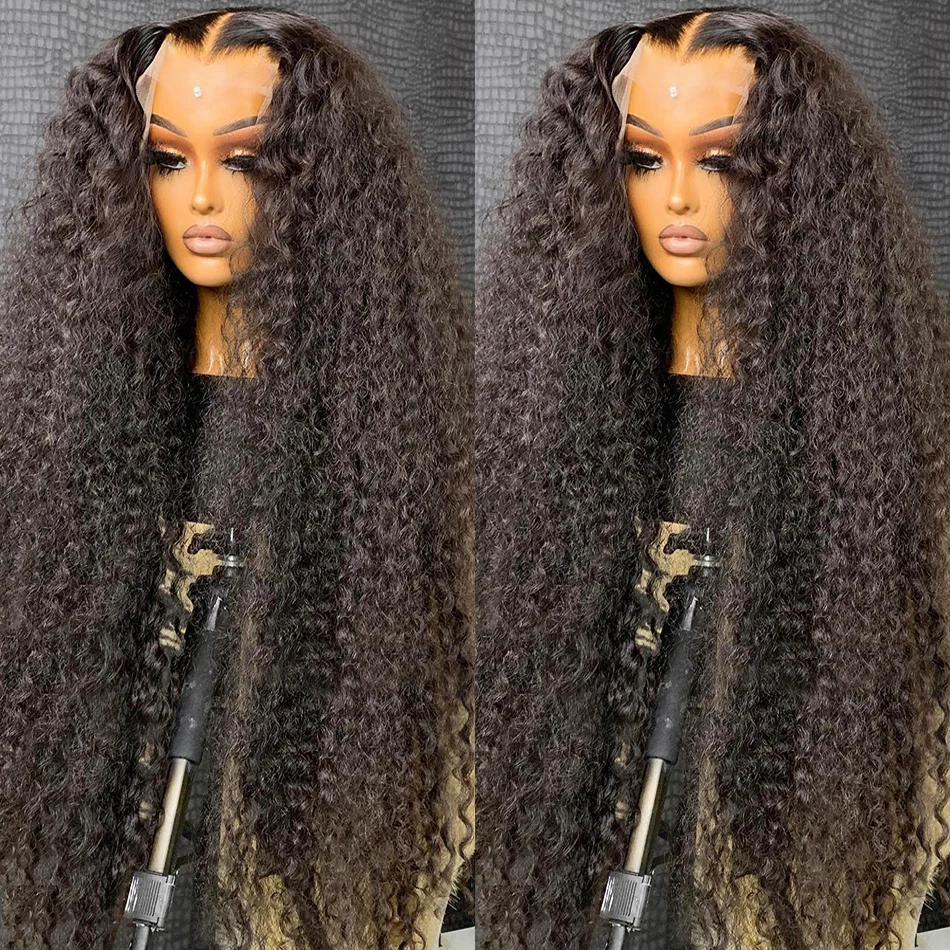 13x4 13x6 Hd Lace Frontal Wig Curly Human Hair 40 Inch Hair Deep Water Wave Lace Front Wig Deep Wave Wigs For Brazilian Women