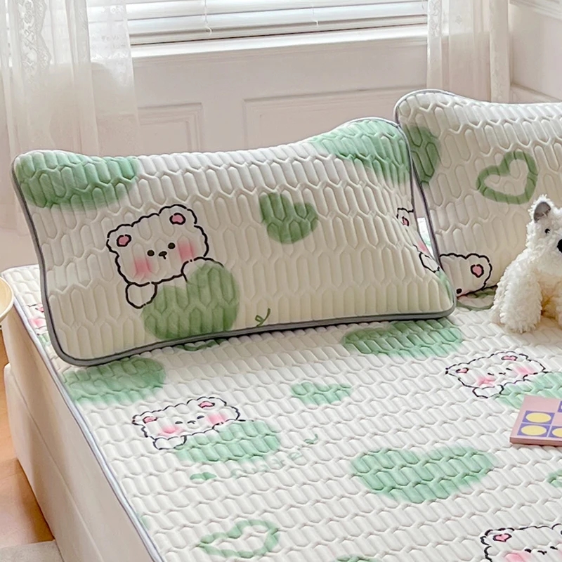 Summer Cool Latex Pillowcase Sleeping 48X74CM Pillow Case Antibacterial Protective Cushion Quilted Pillow Cover for Bed Decor