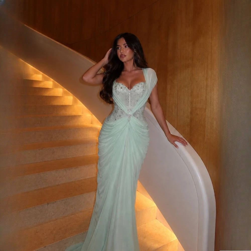 Customized 2026 Sweetheart Collar Mermaid Women Evening Dresses Cocktail Party Robes De Soirée estidos Para Bodas Mujer Invitada