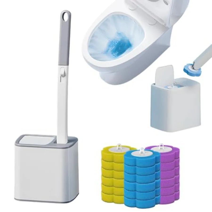 

Disposable Toilet Brush, 2026 New Toilet Brush Holder, Compact Wall Mounted Toilet Brush for Modern Bathrooms, Hygienic Toilet