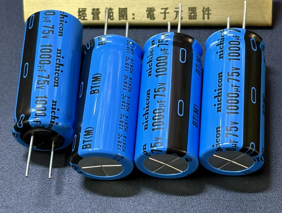 30pcs/lot Original Japanese nichicon 75V 1000UF BT 18X40mm 125C aluminum electrolytic capacitors free shipping