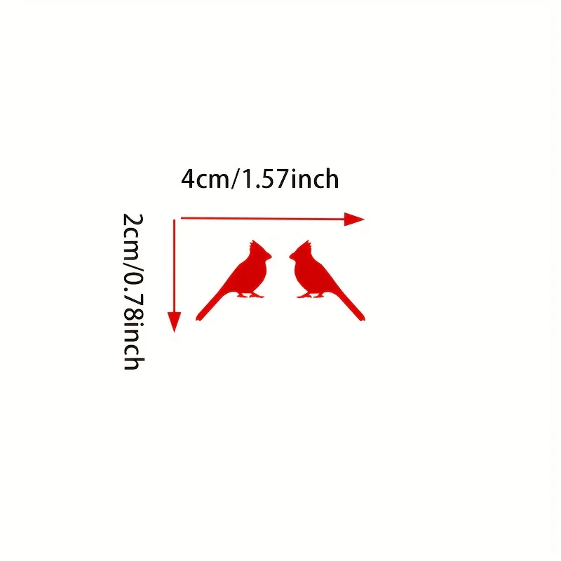 4 قطع/مجموعة من ملصقات الفينيل العصرية على شكل طائر الكاردينال الأحمر - مثالية لحقائب الظهر/حافظات الهاتف/أجهزة الكمبيوتر المكتبية/ديكور الطبيعة