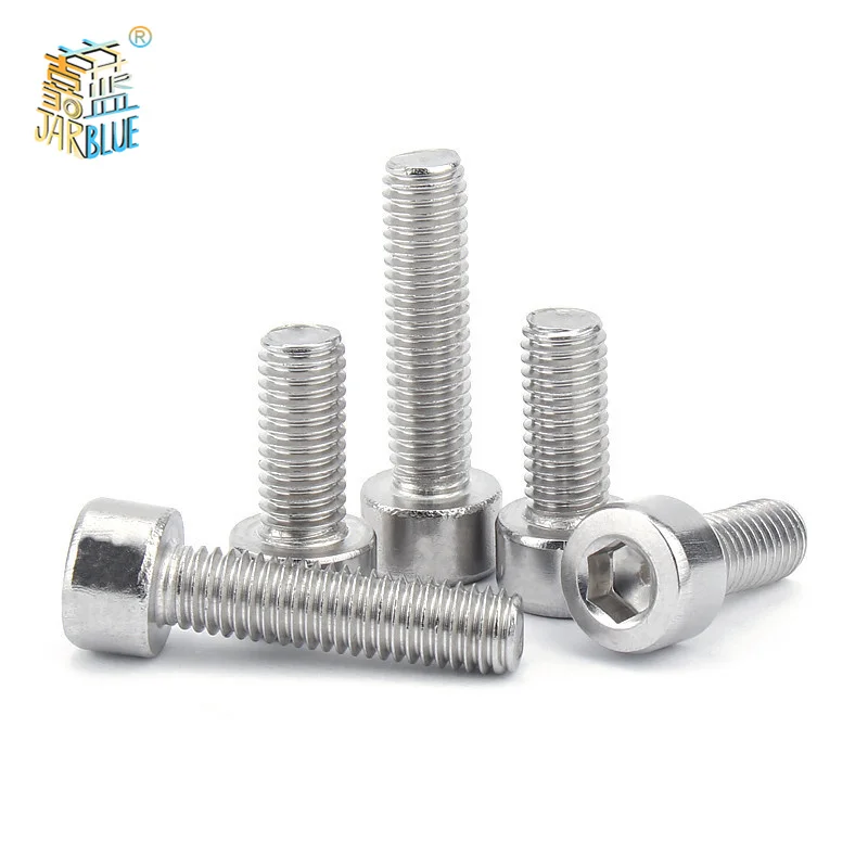 10PCS/LOT M3 M4 M5 M6 M8 M10 M12 Hexagon Socket Thin Low Short Head Cap Machinery Screw Din7984