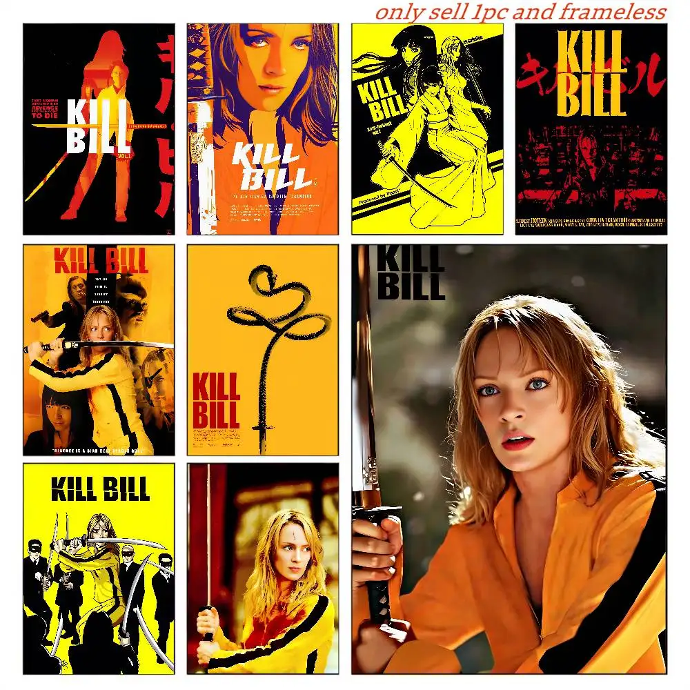 Kill Bill Poster Self-adhesive Art Waterproof Paper Sticker Coffee House Bar Dorm Room Wall Decor