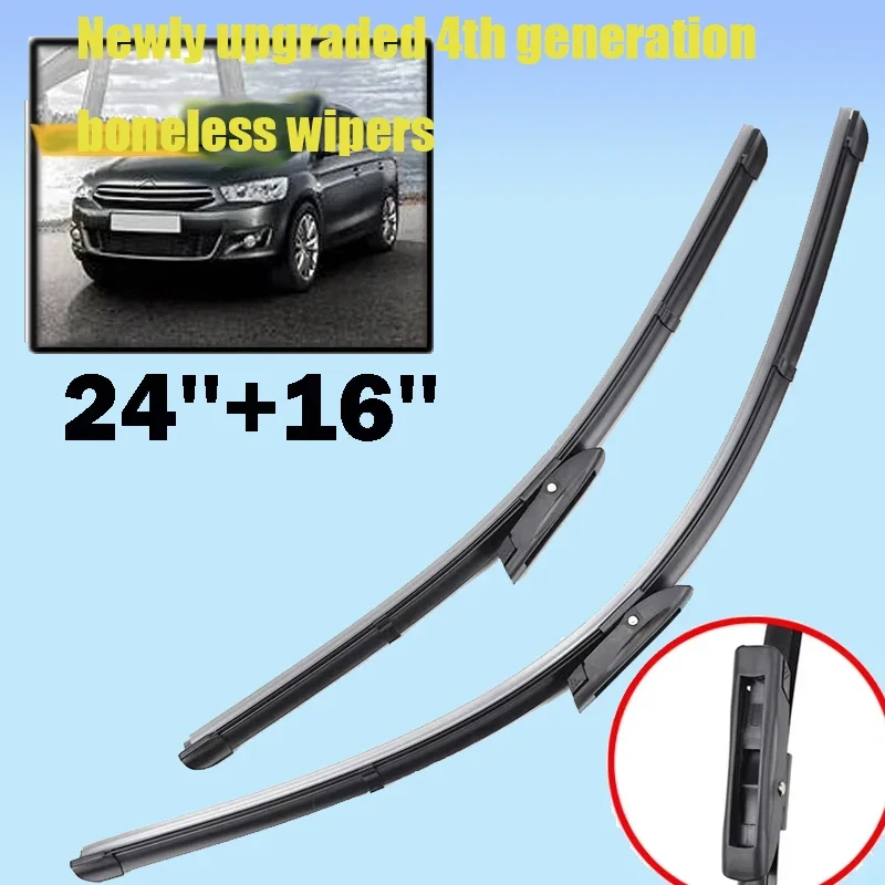 

Wiper Blade Sets Fit For Citroen C-Elysee Front Windshield Window MK2 24" 16" 2012 2013 2014 2015 2016 2017