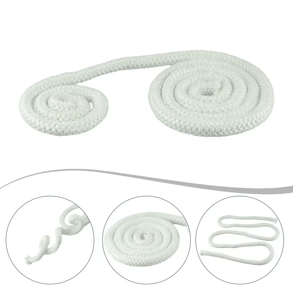 

White Fire Stove Sealing Rope Cord Fiberglass Gasket for Wood Burner Fireplace Stove Door Replacement 6mm 2 5m
