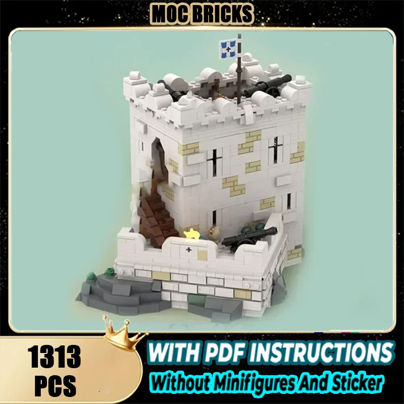 

Moc Building Block Modular Imperial Coastal Fortress Model Technology Brick DIY Assembly Defense Build Toy Christmas Gift
