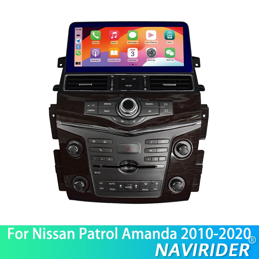 Carplay 12.3inch Screen Stereo 4G Android 15 Car Radio For Nissan Patrol Amanda 2010-2020 DSP GPS Navi Multimedia Video Player