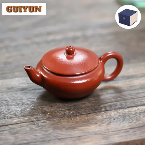 절묘한 Yixing 보라색 클레이 찻주전자, 수제 뷰티 냄비, 생광석 Zhu 진흙 주전자, Zisha 차 세트, 차 서비스 장식 공예, 60ml Best5