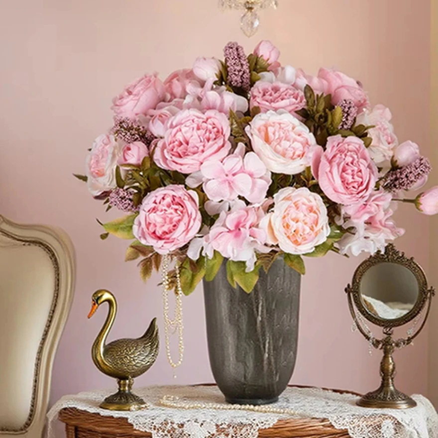 

6Pcs Artificial Flowers Festival Wedding Wreath Garden Arch Plants Parterr Bouquet Bedroom Home Table Decorations Silk Accessory