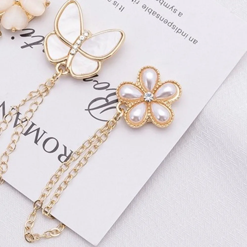Adjustable Clothing Magnetic Clasp Seam Free Shiny Chain Metal Buttons Clip Detachable Alloy Cuff Fixing Magnet Pin Skirts