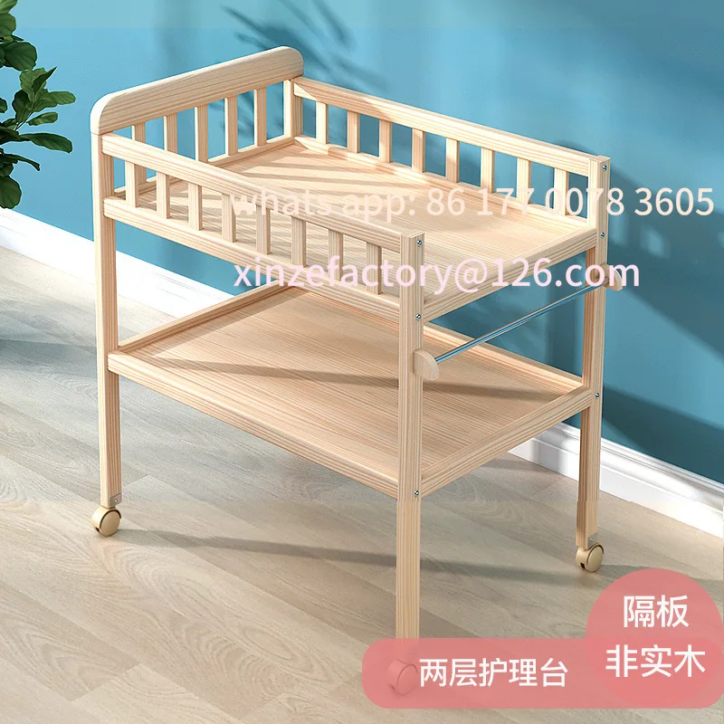 

Customizable Massage Bath Integrated Multifunctional Baby Bed Changing TableDiaper Changing Tables Solid Wood Baby Care Table