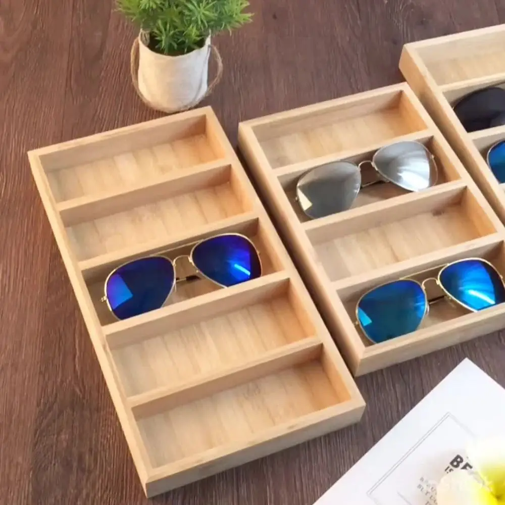 

4/5/6 Slot Wooden Glasses Case Glasswear Box Grids Sunglasses Box Eyewear Holder Jewelry Organizer Jewelry Display Box Hanging