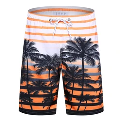 Calção de praia 3D Tropics masculino, calção casual para férias, maiô surf, calça de verão, Y2K, 2022