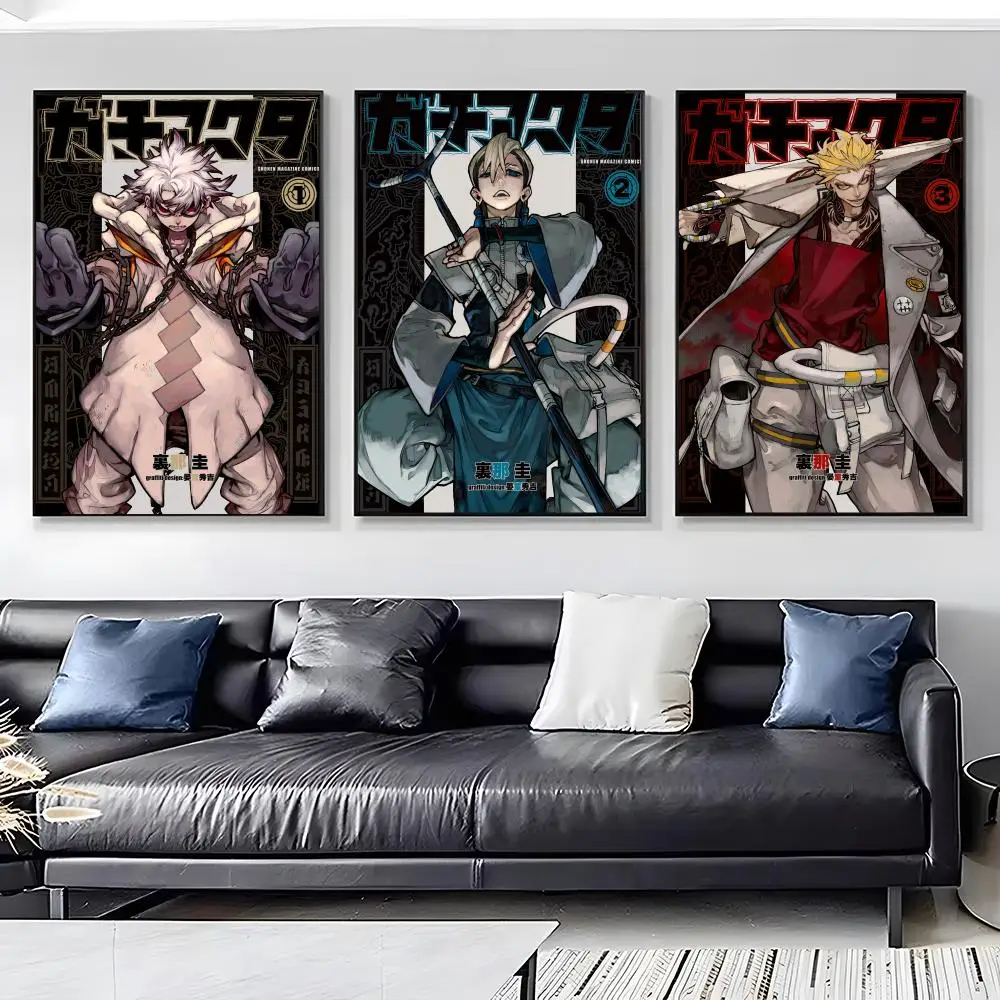 アニメ G-GACHIAKUTA ポスターステッカー HD 絵画自己粘着アート寝室リビングルーム家の装飾現代壁デカールギフト