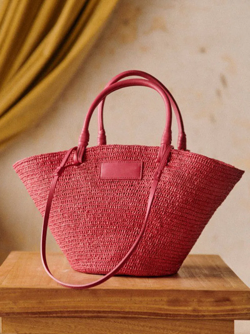 

Large Capacity Weave Women Shoulder Bags Casual Summer Beach Bag Big Bali Shopper Purses Fashion Straw Baskets Bag
