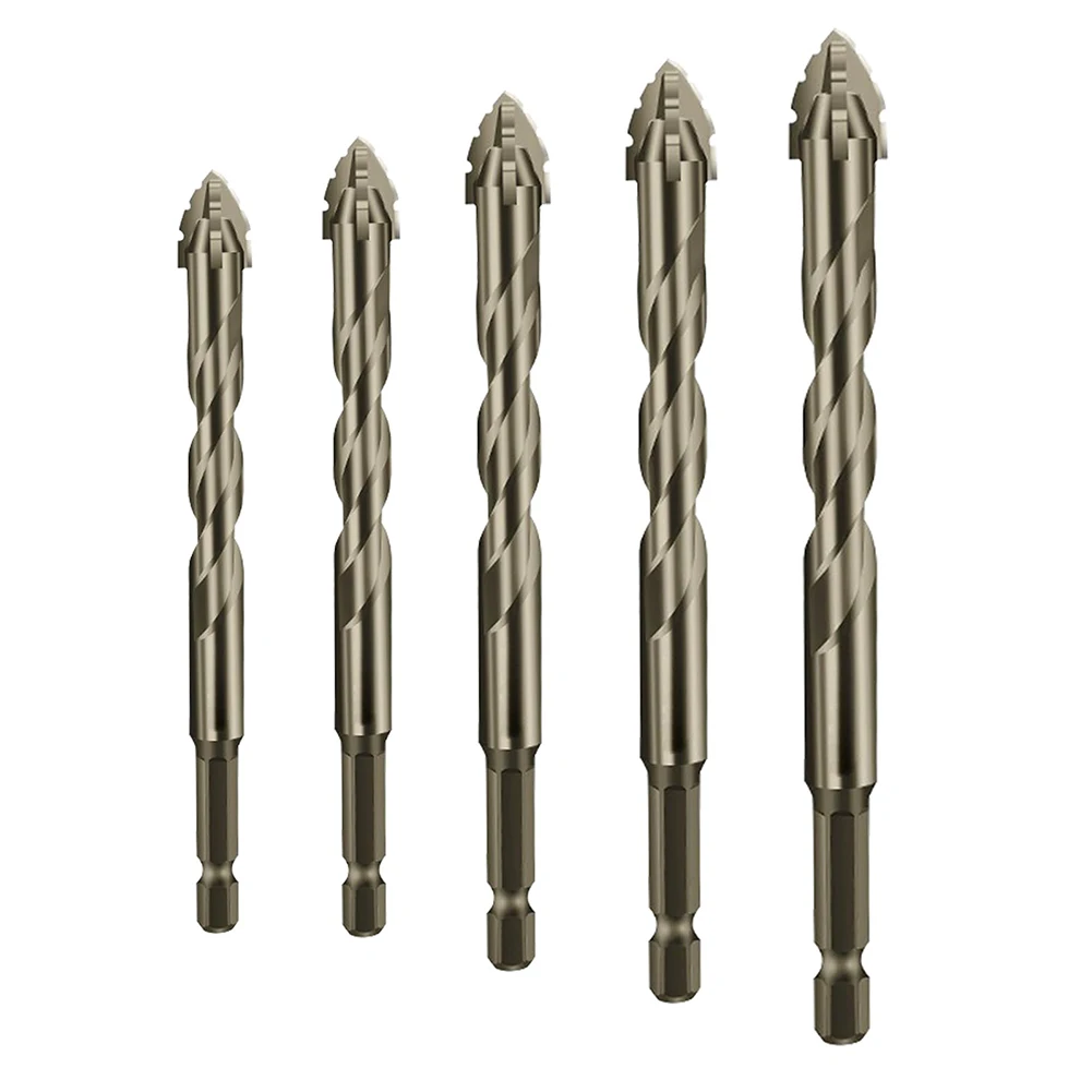 High Hardness Eccentric Drill Bit Set Four-Edged Serrated Eccentric Drill 6/6/8/10/12mm Glass Tile Ceramic Triangle Drill Bit