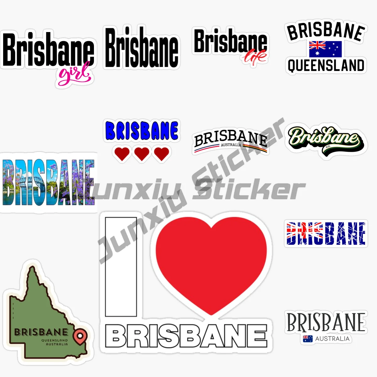 

BRISBANE Australia Flag National Emblem Landscape Tourism Car Sticker Decoration Tools Car Accessories Vinyl Self-Adhesive Decal