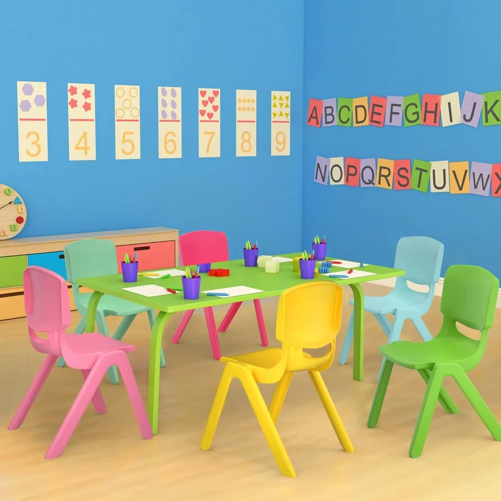 School Chair, 6PCS Colorful Schools Stackable School Chair