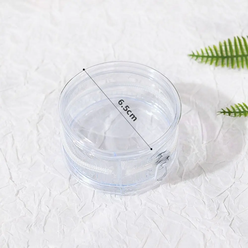 

Badge Display Anime Badge Display Bag Protection Case Transparent Round Badge Storage Pouch with Keyring PVC Clear Outdoor Bag