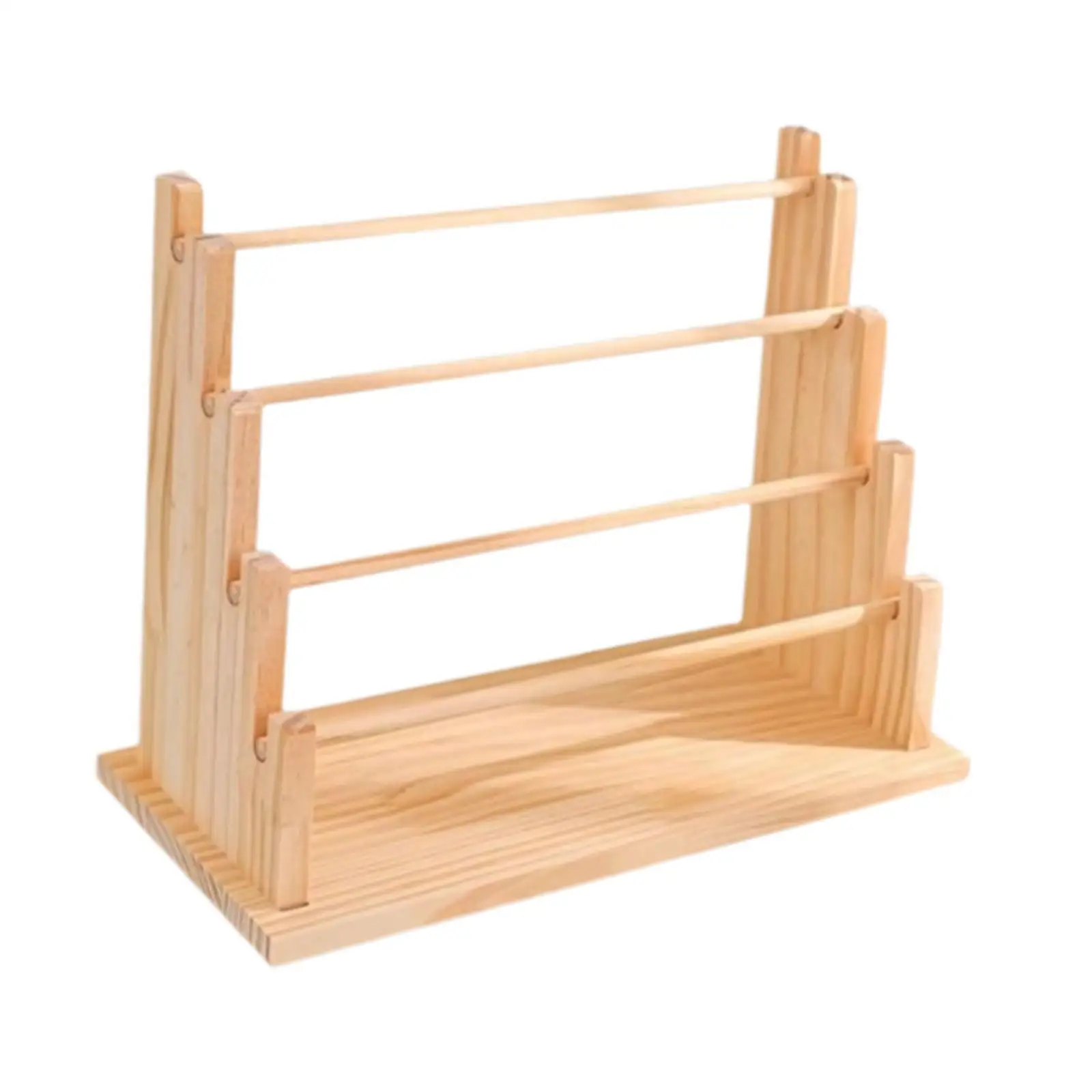 Wooden Jewelry Holder Multi-tier Design Jewellery Storage Shelf for Gift Showcase Necklace Ring Earring Photo Props Woman
