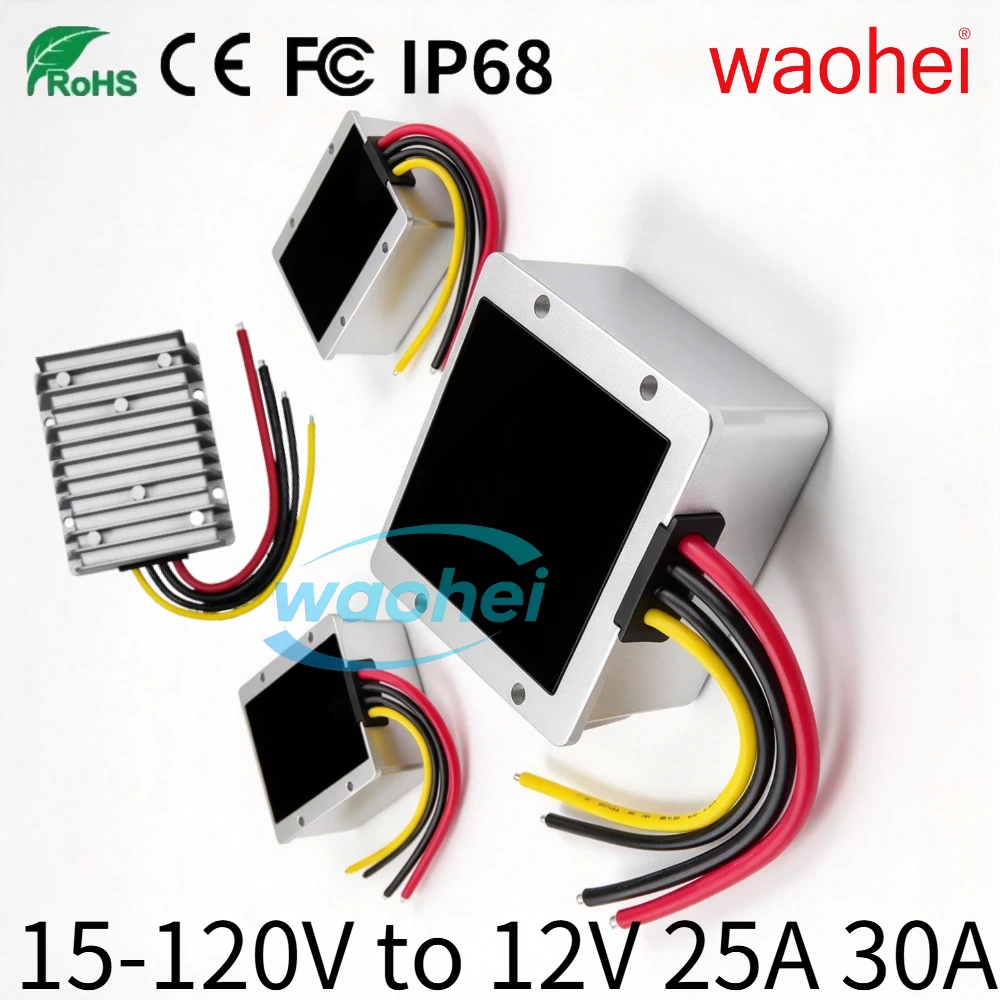 24V 48V 60V 90V 100V to 12V DC Power Converter Step Down Regulator CE ROHS 48 60 72 100 Volt Buck to 12 Volt 300W Power Module