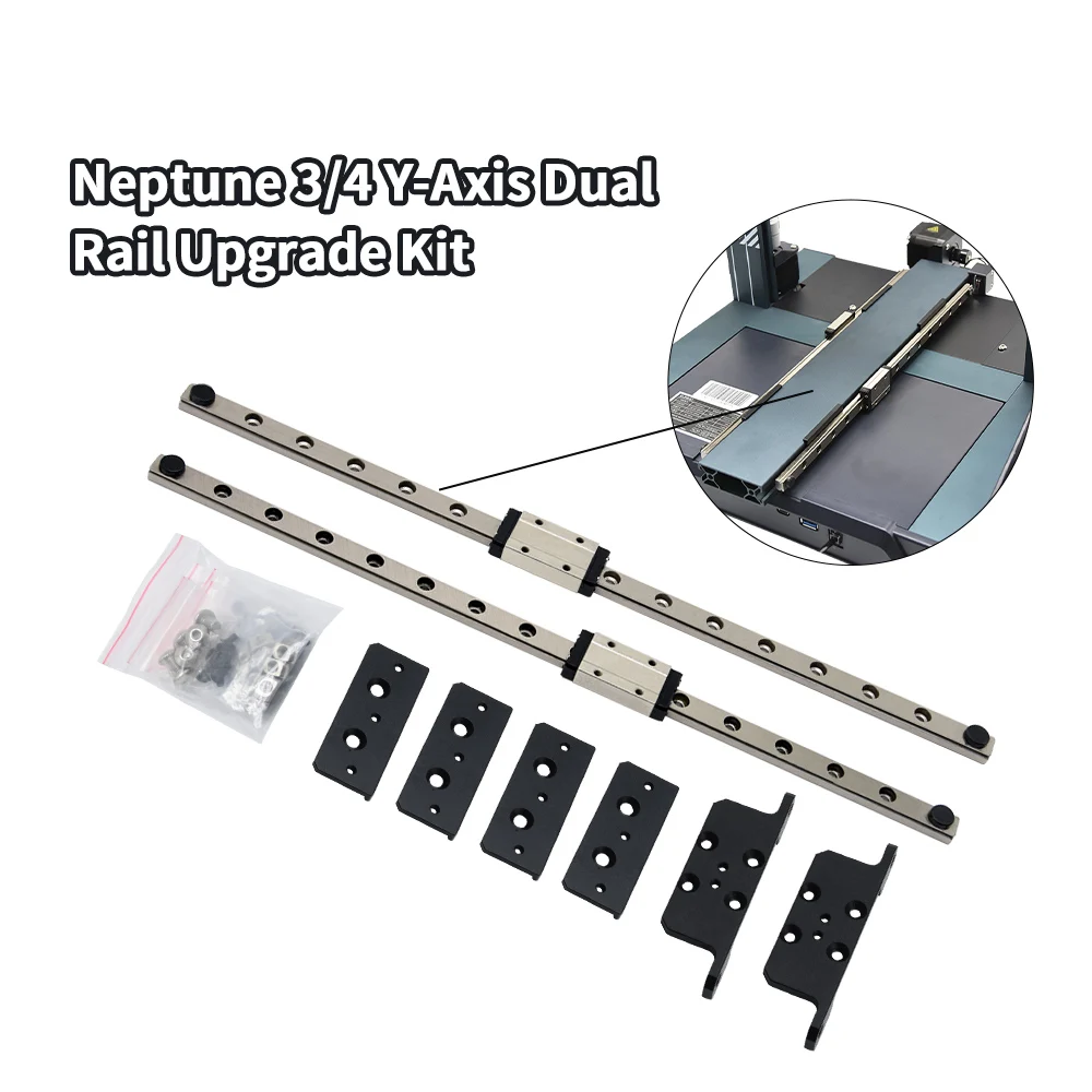 Neptune3/3Pro/4 Y-axis Dual Linear Rail Y-axis Kit Upgrade MGN9H CNC 315MM For Neptune4 Neptune 3 Neptune3 Pro 3d Printer