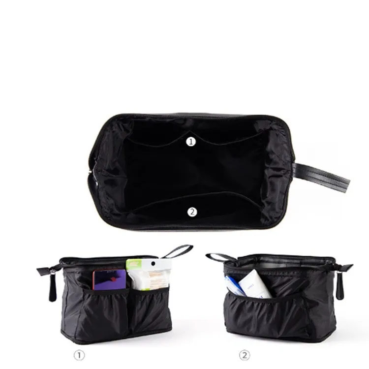 Men's Toilet Bag Cosmetic Bags Cases Make Up Zipper PU Solid Box Trip Accessory