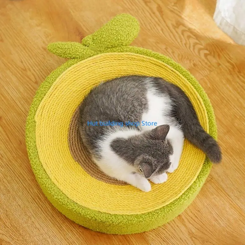 

T21C Sisal Big Pet Scratching Board Grinding Claw Plate Antiskid Scratcher Pad Toy Climbing Frame Scraper Mats