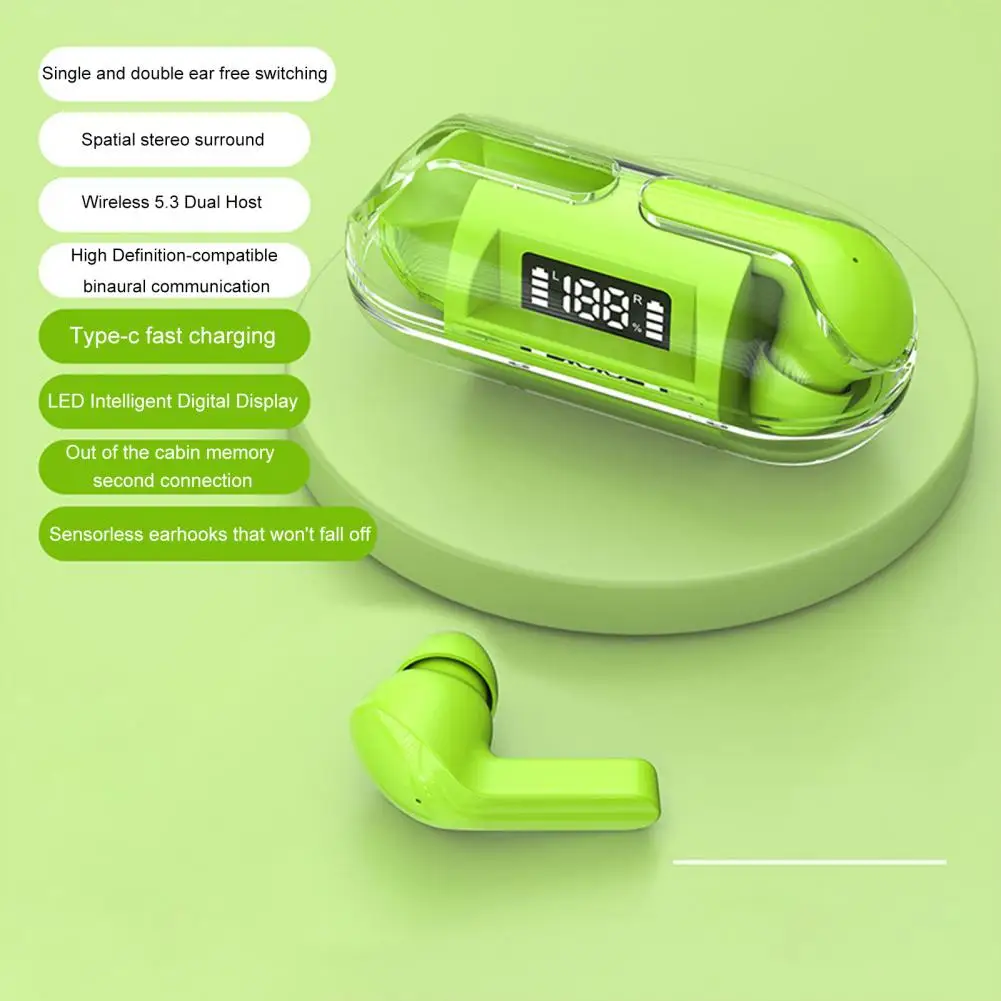 Long-distance Transmission Earphones Bluetooth-compatible Earphones Sound Stable Connection Wireless Headset for Uninterrupted