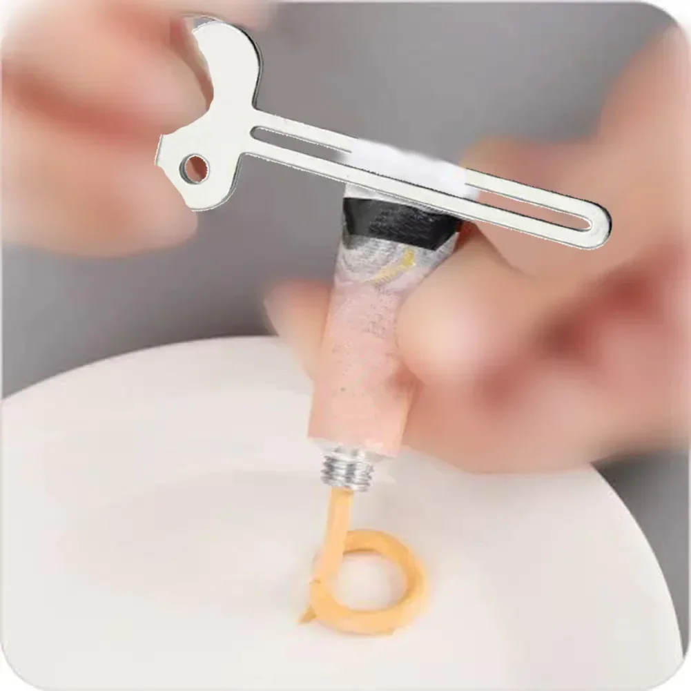 5Pcs Stainless Steel Toothpaste Tube Squeezers Metal Key Toothpaste Squeezers For Bathroom Hair Dye Cosmetic Tubes Squeezer