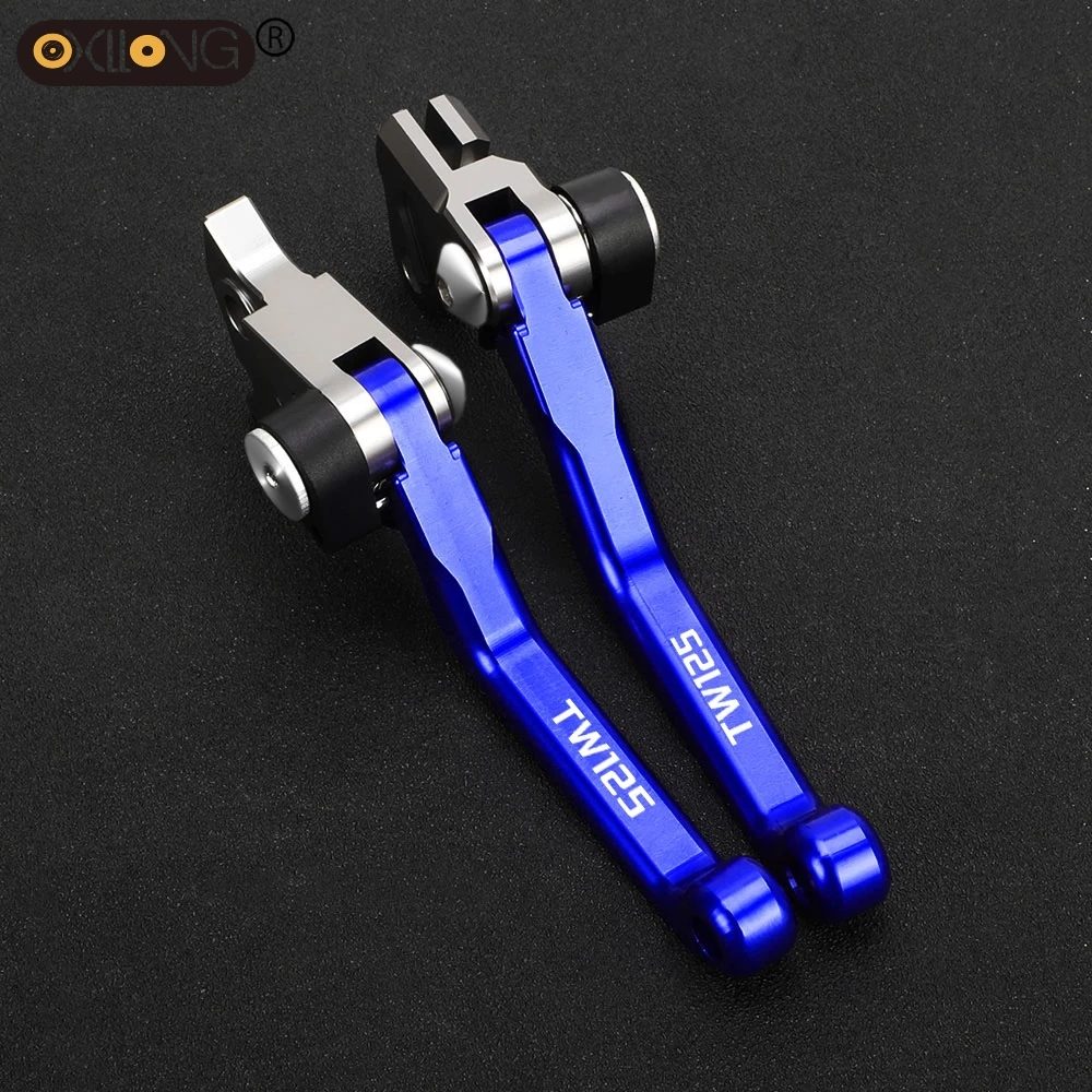 1 Pair Motorcoss Pit Dirt Bike Pivot Foldable CNC Brake Clutch Levers For Yamaha TW125 1999 2000 2001 2002 2003 2004