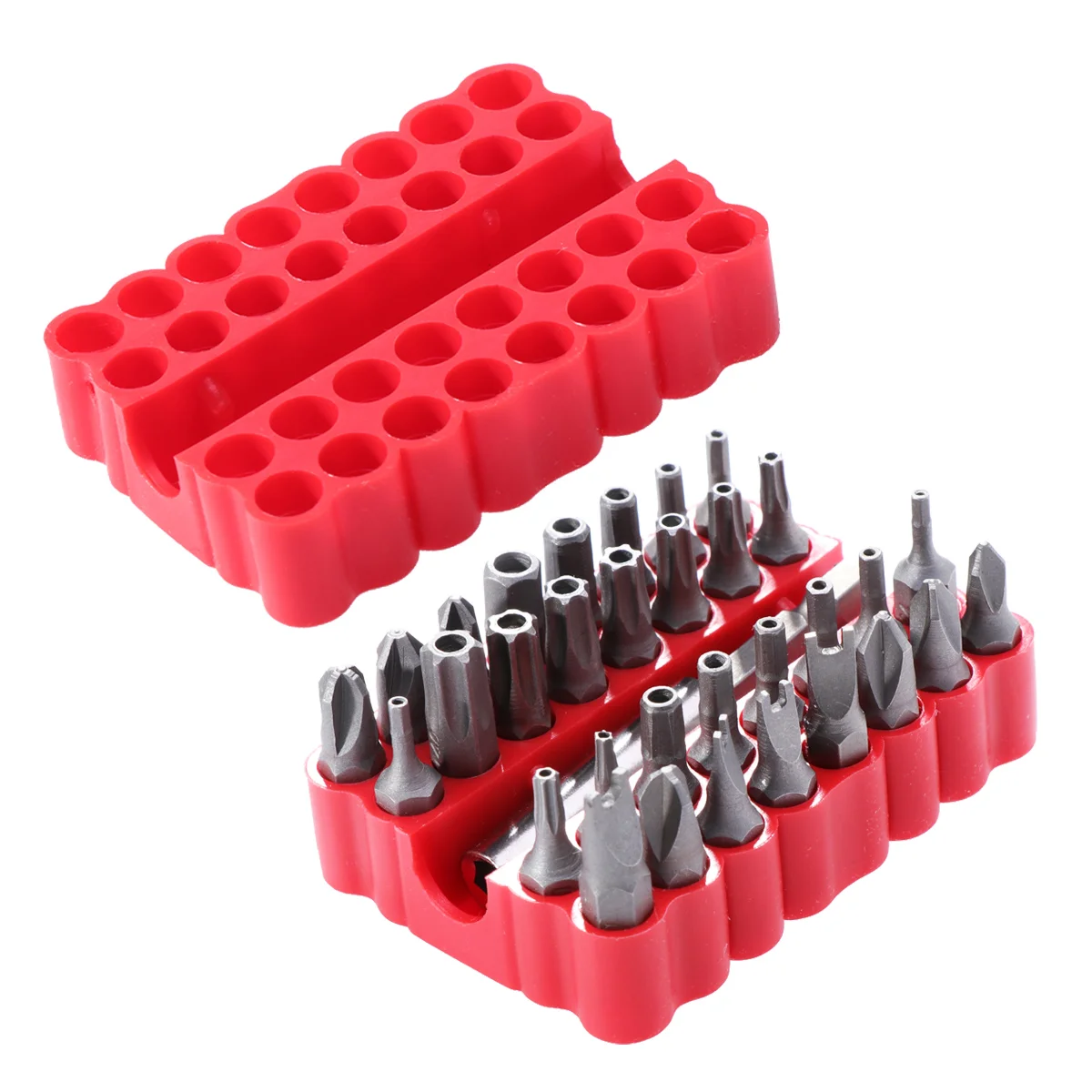 33 Pcs Security Bit Set Tamper Proof Hex Star Screwdriver with Bit Holder Security Bits Magnetic Extension Bits