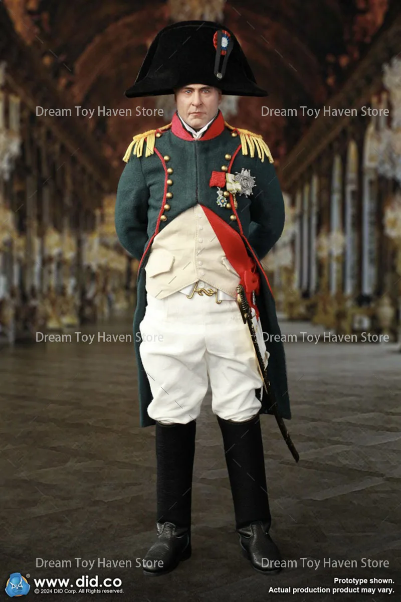 E60079 Männlicher Soldat im Maßstab 1:6 ‌ French Leader Militärmantel, Hut, Stiefel, Armeegrün, Napoleon-Uniform-Set ‌   Passend für 12-Zoll-Actionfiguren