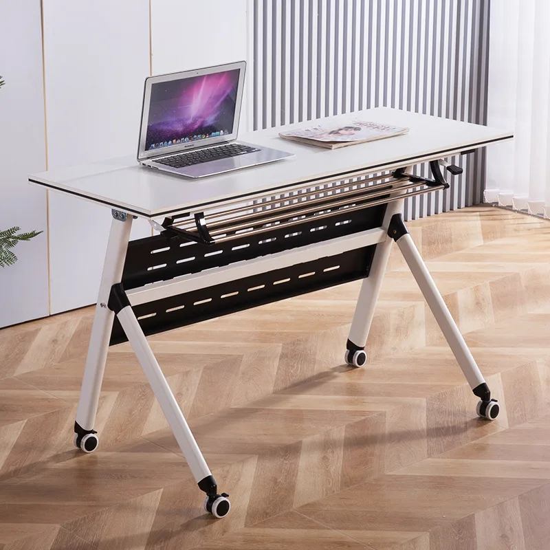 

Customized meeting folding training table and chair combination simple mobile office strip table