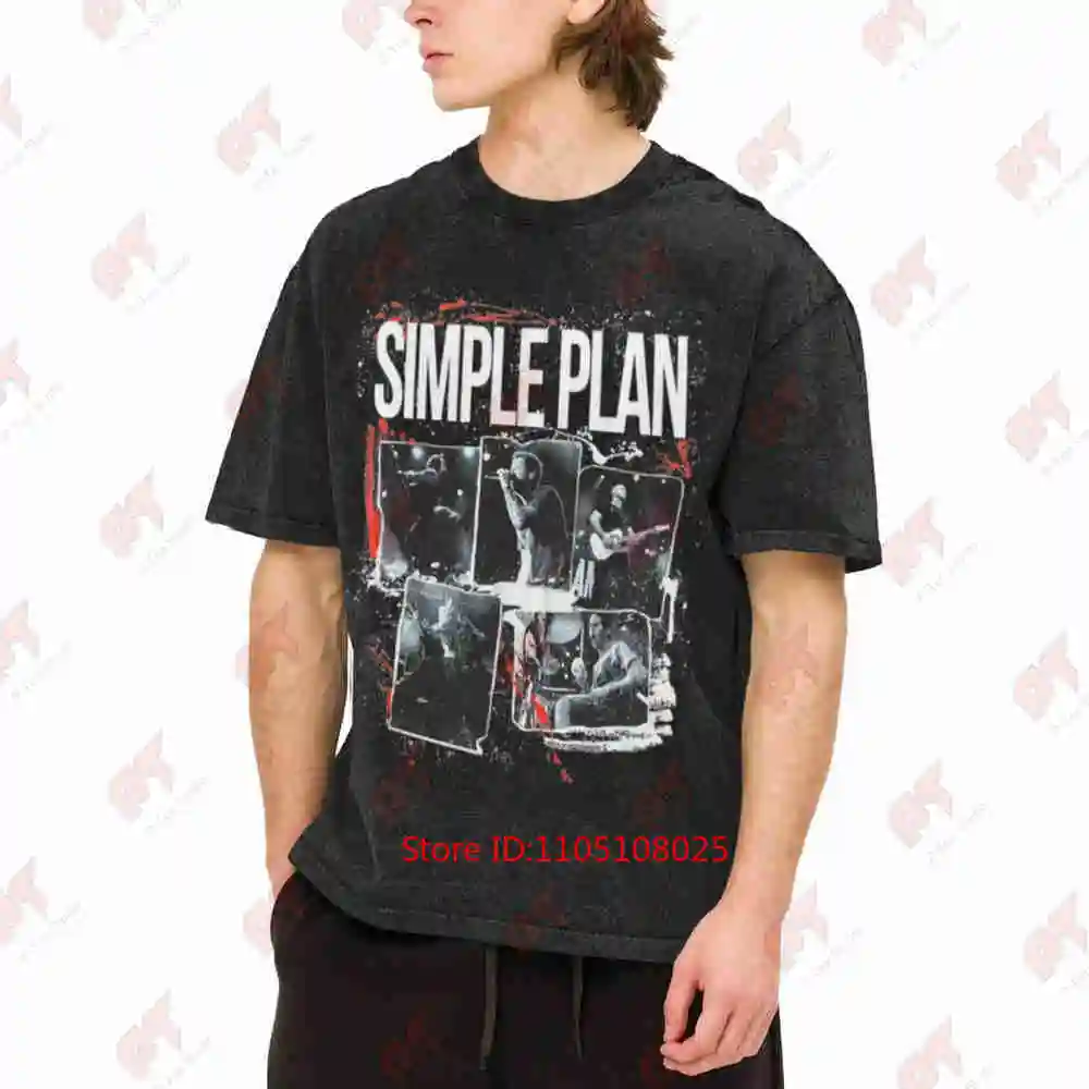 Simple Plan Band Get Your Heart On Canadian Tour 2012 Vintage Washed Tee Pure Cotton T-Shirt