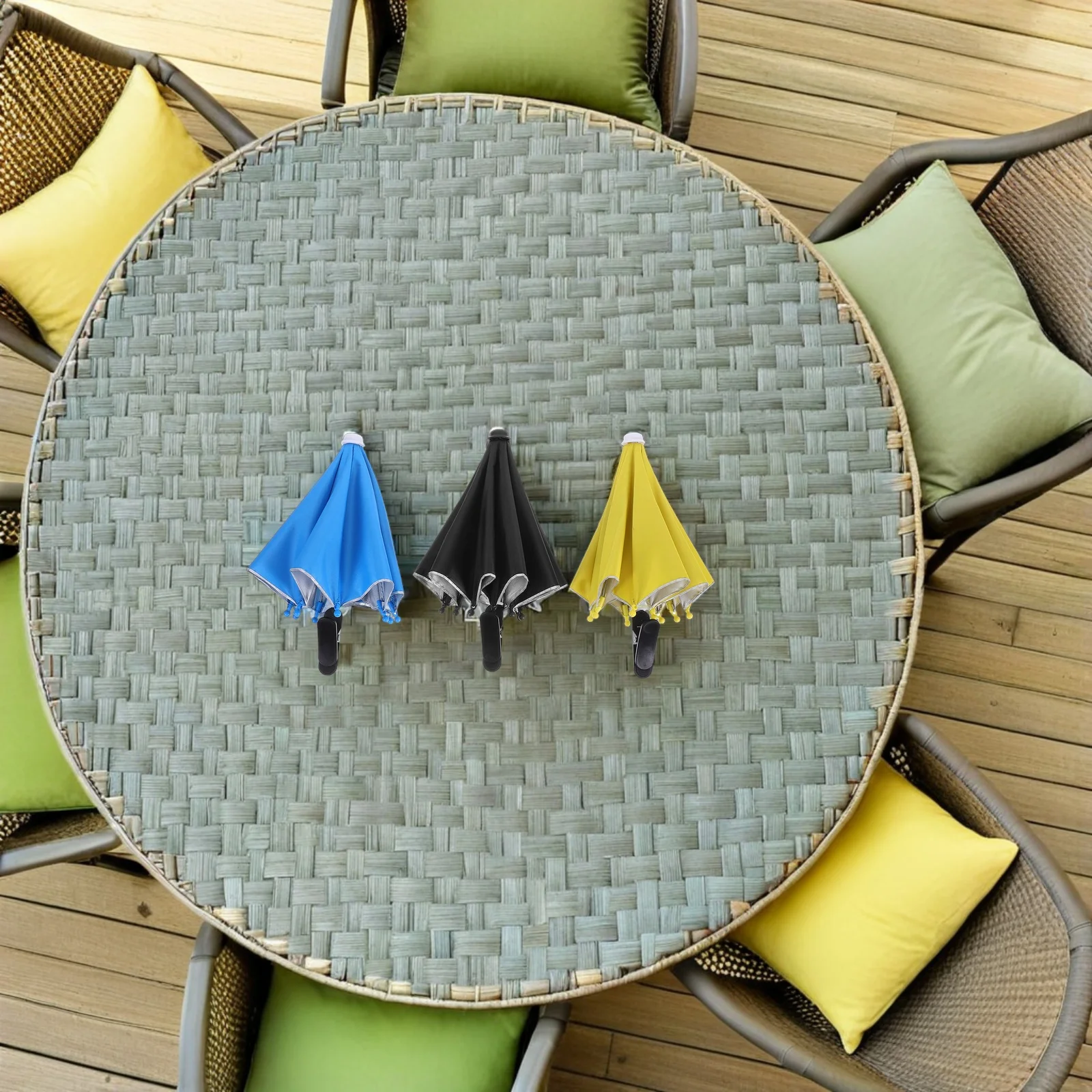 

3pcs Phone Umbrella For Sun Outdoor Clip-On Design Cellphone Shade Hiking Biking Riding Waterproof Portable Mini Umbrella Screen