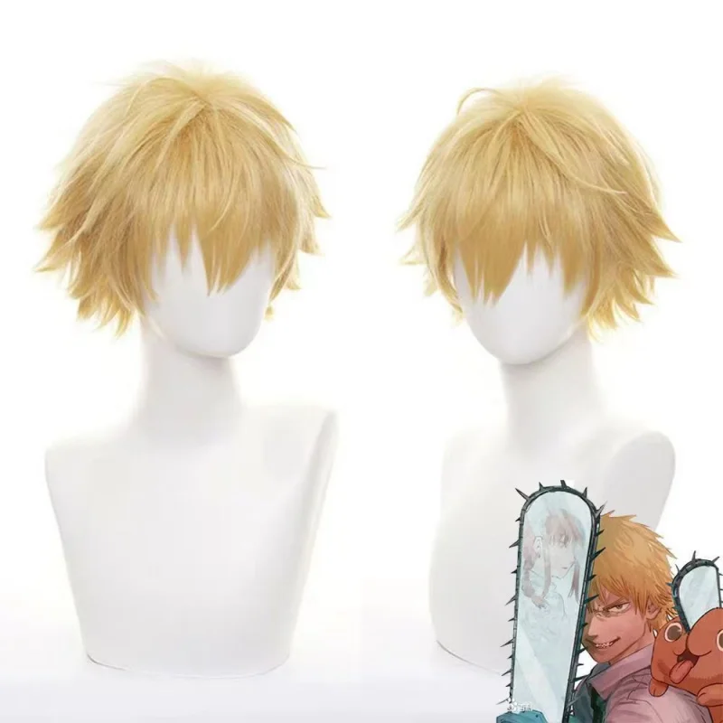 

Ah Zhi Electric TimescosКороткий прямой парик с челкой, светло-русый электрический пильный парик, полный парик из белых золотых волос