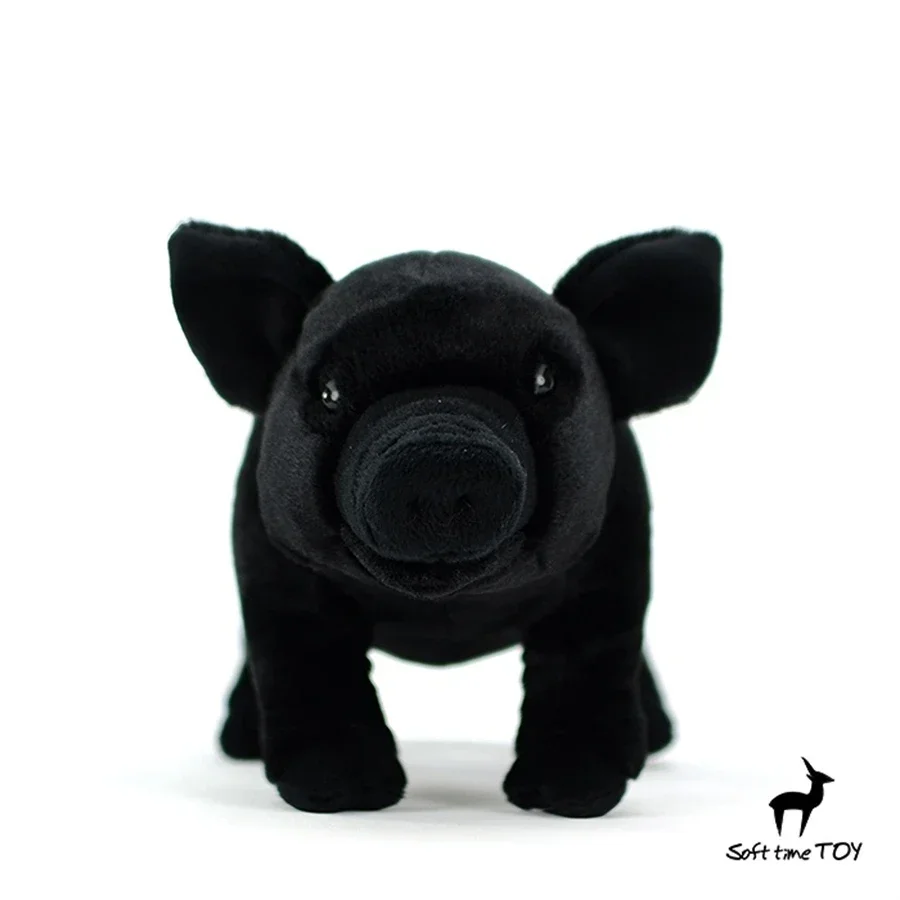 

Black Pig High Fidelity Plushie Realistic Black Hog Plush Toy Lifelike Boar Stuffed Animal Simulation Doll Toy Gifts Collectors