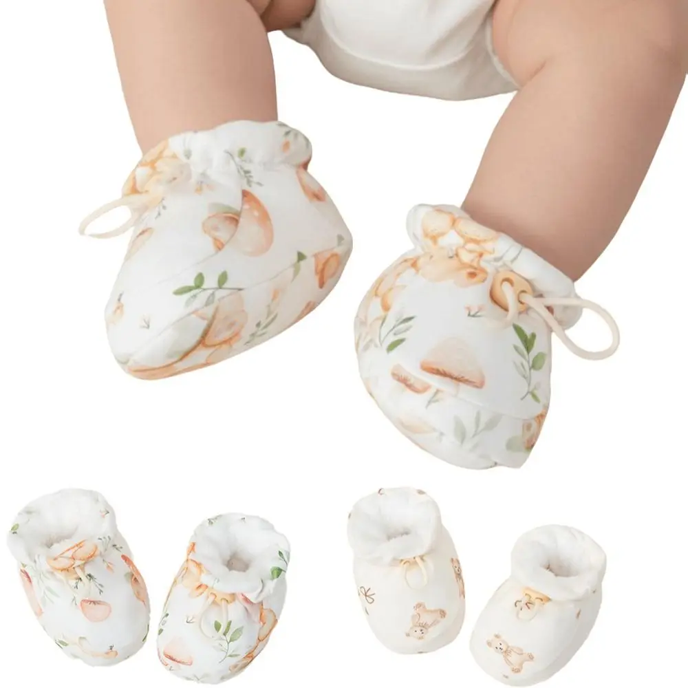

New Drawstring Design Baby Walking Shoes Soft Newborn Cotton Shoes Anti Slip Thicken Crib Boots Winter