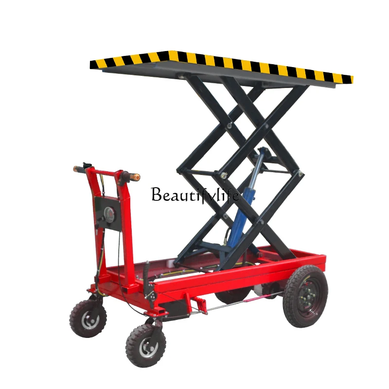 2 Electric hydraulic plate lifting and climbing operation truck Load agricultural greenhouse orchard transporter