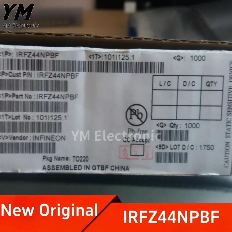 Nuevo Original IRFZ44N IRFZ44NPBF 55V/49A TO-220 n-channel MOSFET