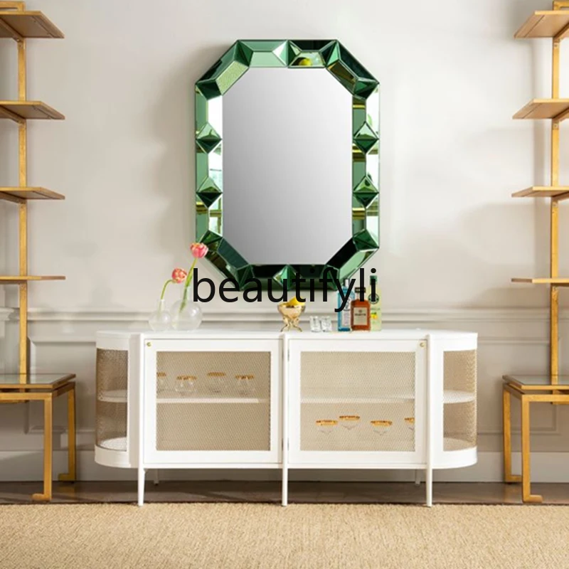 

Light mirror glass flower luminous wall-mounted sink cloud master bedroom dressing mirror room