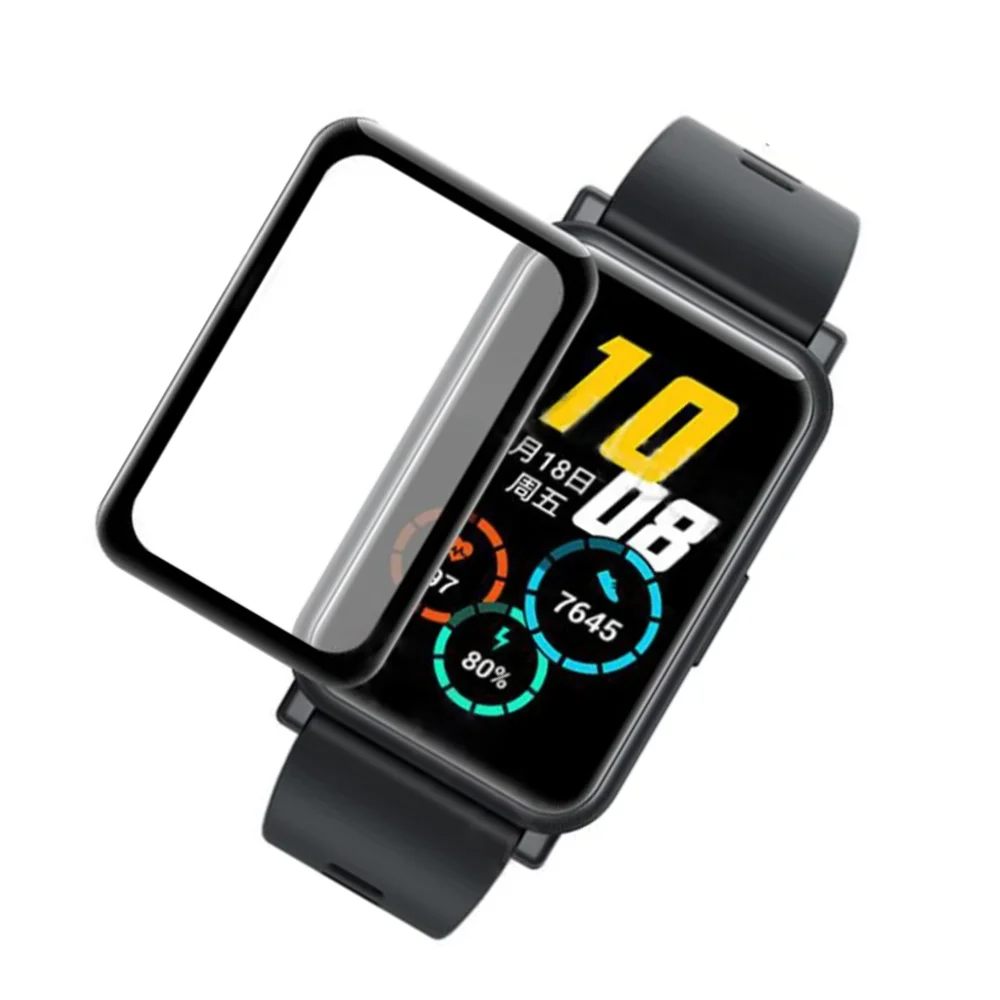 2 Chiếc Unthin Mềm TPU HD Trong Suốt Bảo Vệ Cho Huawei Honor ES Đồng Hồ Thông Minh Smart Watch Full Màn Hình Bảo Vệ Dành Cho đồng Hồ Huawei Phù Hợp Với